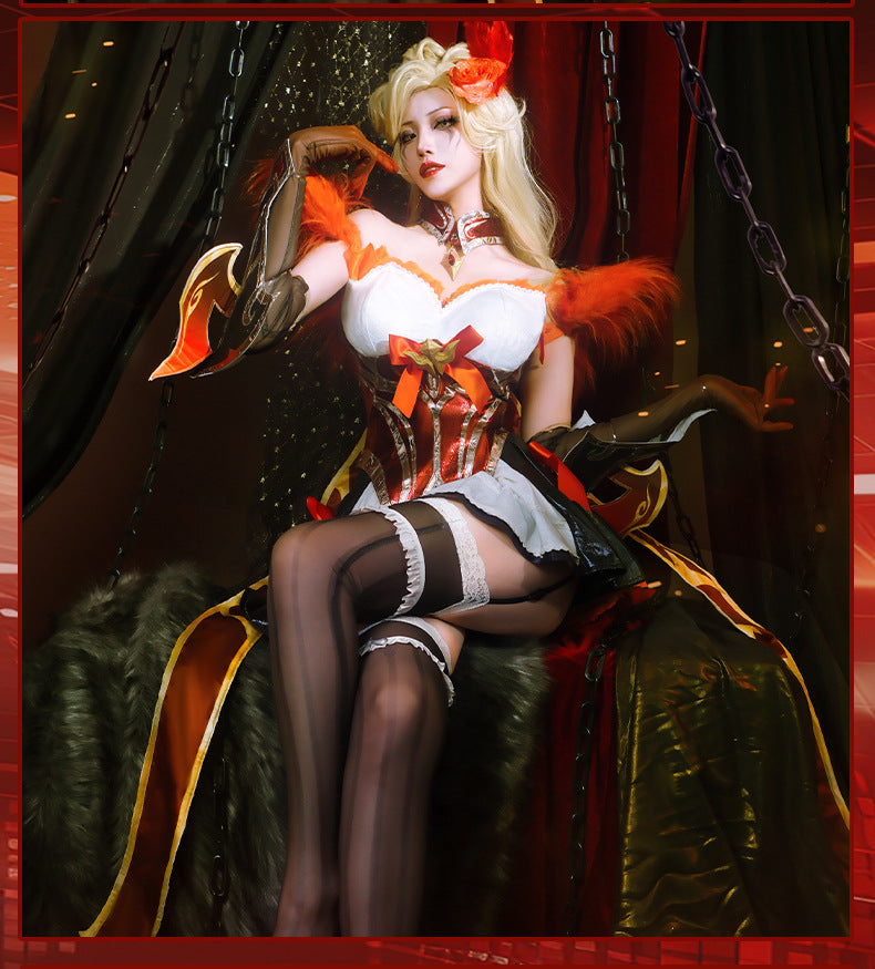 LOL League of Legends cosplay costume Western Shadow Evelyn cosplay costume anime game women's clothing set